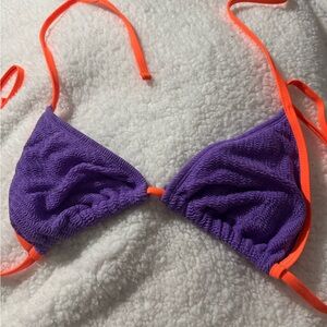 Purple and Orange Bikini Top